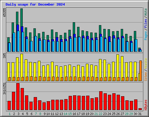 Daily usage for December 2024